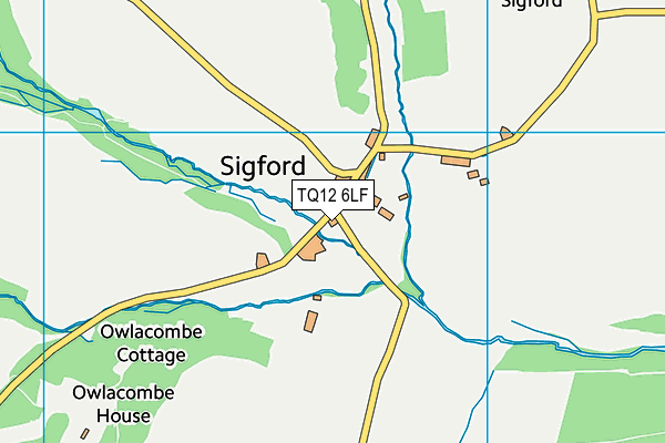 TQ12 6LF map - OS VectorMap District (Ordnance Survey) TQ12 6LF map - OS VectorMap District (Ordnance Survey)