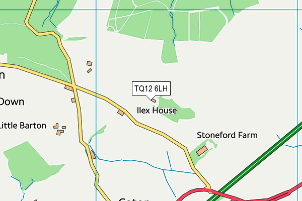TQ12 6LH map - OS VectorMap District (Ordnance Survey)