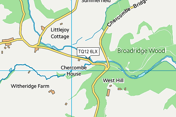 TQ12 6LX map - OS VectorMap District (Ordnance Survey)