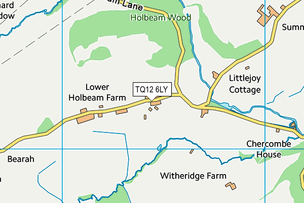 TQ12 6LY map - OS VectorMap District (Ordnance Survey)