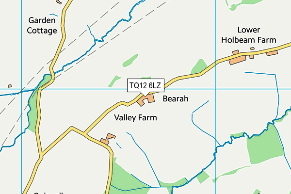 TQ12 6LZ map - OS VectorMap District (Ordnance Survey)