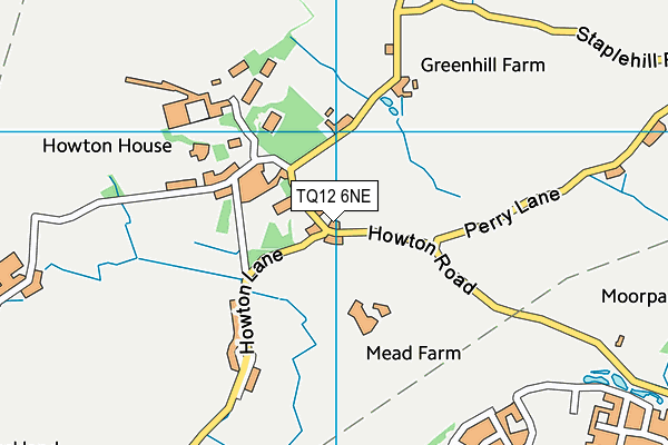 TQ12 6NE map - OS VectorMap District (Ordnance Survey) TQ12 6NE map - OS VectorMap District (Ordnance Survey)