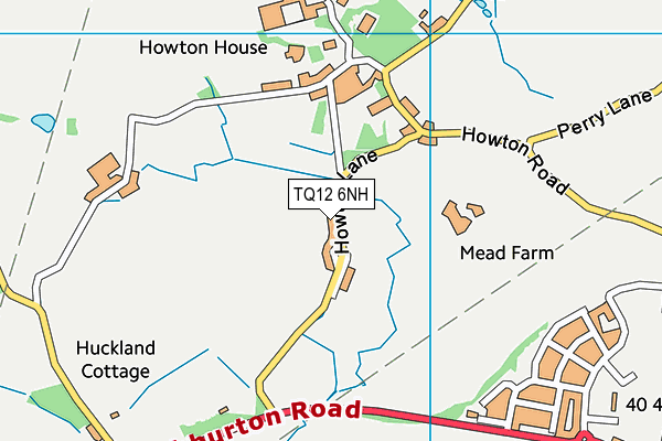 TQ12 6NH map - OS VectorMap District (Ordnance Survey) TQ12 6NH map - OS VectorMap District (Ordnance Survey)