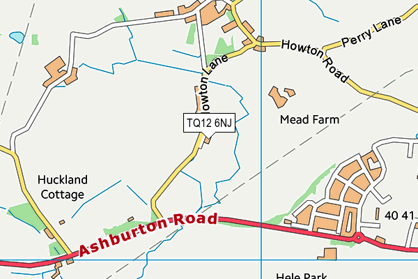 TQ12 6NJ map - OS VectorMap District (Ordnance Survey)