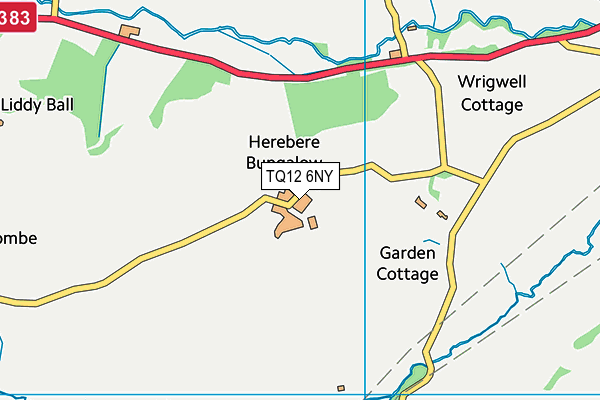TQ12 6NY map - OS VectorMap District (Ordnance Survey)