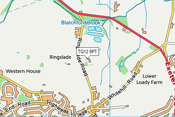 TQ12 6PT map - OS VectorMap District (Ordnance Survey) TQ12 6PT map - OS VectorMap District (Ordnance Survey)