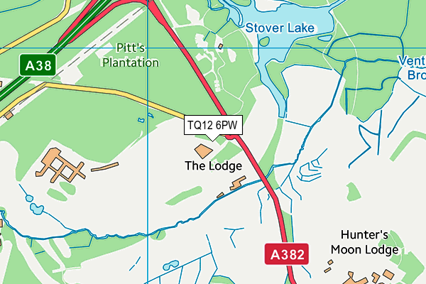 TQ12 6PW map - OS VectorMap District (Ordnance Survey) TQ12 6PW map - OS VectorMap District (Ordnance Survey)
