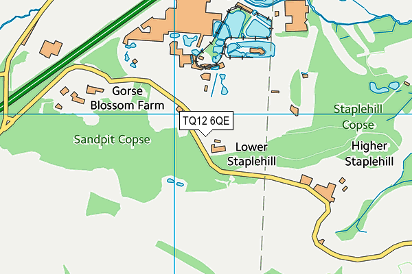 TQ12 6QE map - OS VectorMap District (Ordnance Survey)