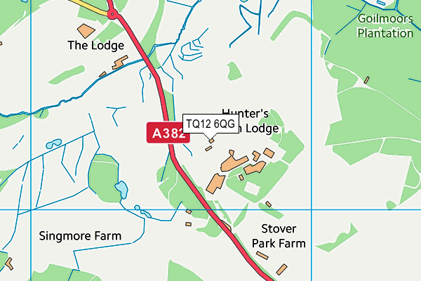 TQ12 6QG map - OS VectorMap District (Ordnance Survey) TQ12 6QG map - OS VectorMap District (Ordnance Survey)