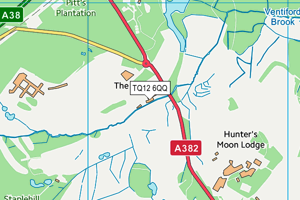 TQ12 6QQ map - OS VectorMap District (Ordnance Survey) TQ12 6QQ map - OS VectorMap District (Ordnance Survey)