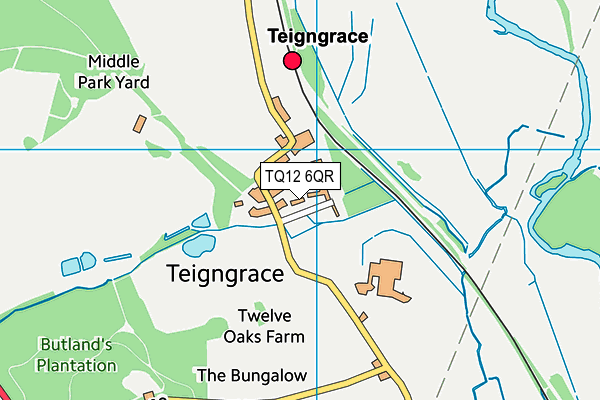 TQ12 6QR map - OS VectorMap District (Ordnance Survey) TQ12 6QR map - OS VectorMap District (Ordnance Survey)