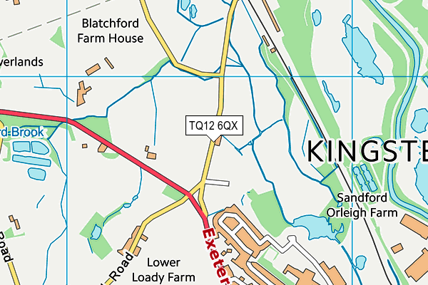 TQ12 6QX map - OS VectorMap District (Ordnance Survey)