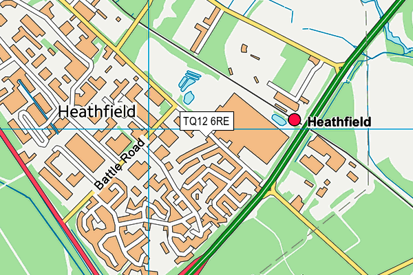 TQ12 6RE map - OS VectorMap District (Ordnance Survey) TQ12 6RE map - OS VectorMap District (Ordnance Survey)