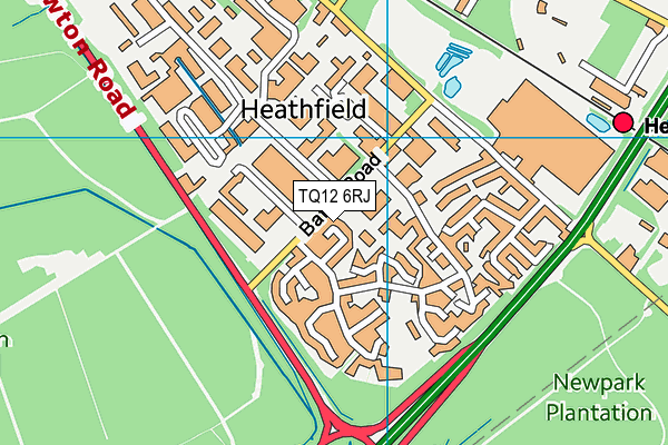 TQ12 6RJ map - OS VectorMap District (Ordnance Survey)