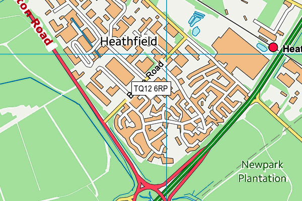 TQ12 6RP map - OS VectorMap District (Ordnance Survey) TQ12 6RP map - OS VectorMap District (Ordnance Survey)