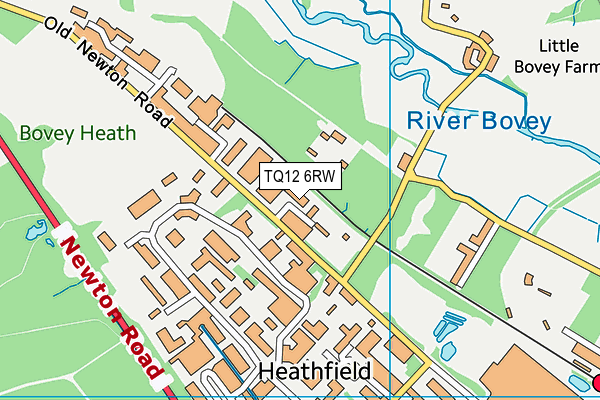 TQ12 6RW map - OS VectorMap District (Ordnance Survey) TQ12 6RW map - OS VectorMap District (Ordnance Survey)