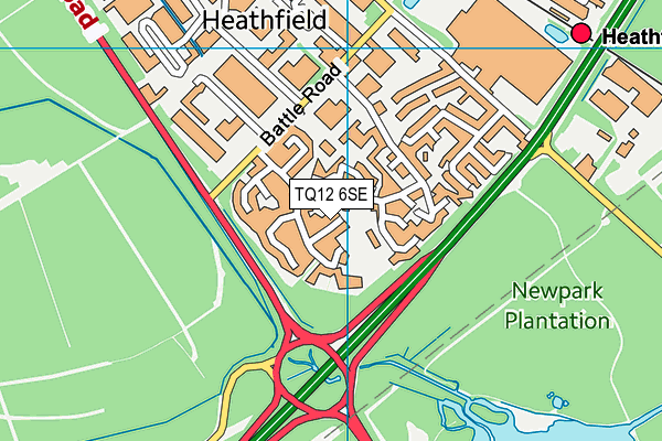 TQ12 6SE map - OS VectorMap District (Ordnance Survey) TQ12 6SE map - OS VectorMap District (Ordnance Survey)