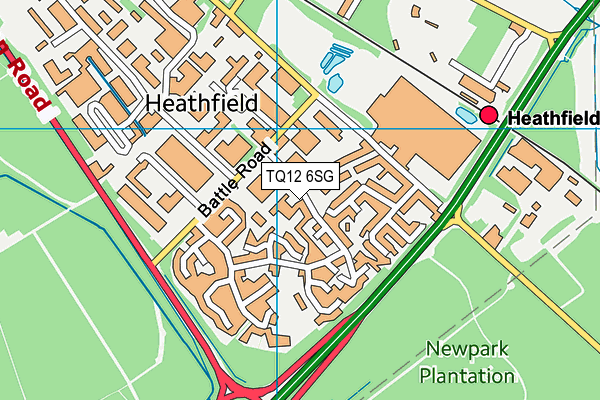TQ12 6SG map - OS VectorMap District (Ordnance Survey) TQ12 6SG map - OS VectorMap District (Ordnance Survey)