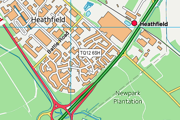 TQ12 6SH map - OS VectorMap District (Ordnance Survey) TQ12 6SH map - OS VectorMap District (Ordnance Survey)