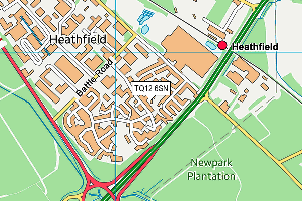 TQ12 6SN map - OS VectorMap District (Ordnance Survey) TQ12 6SN map - OS VectorMap District (Ordnance Survey)