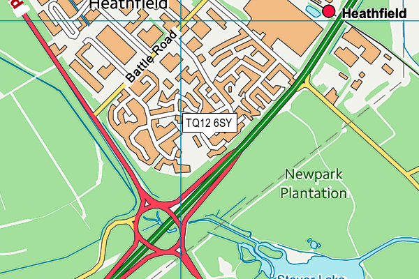 TQ12 6SY map - OS VectorMap District (Ordnance Survey) TQ12 6SY map - OS VectorMap District (Ordnance Survey)