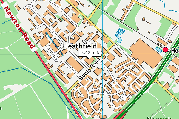 TQ12 6TN map - OS VectorMap District (Ordnance Survey) TQ12 6TN map - OS VectorMap District (Ordnance Survey)