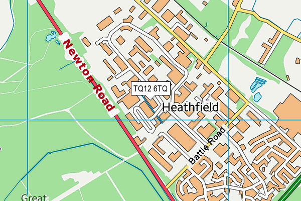 TQ12 6TQ map - OS VectorMap District (Ordnance Survey) TQ12 6TQ map - OS VectorMap District (Ordnance Survey)