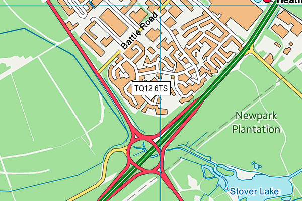 TQ12 6TS map - OS VectorMap District (Ordnance Survey) TQ12 6TS map - OS VectorMap District (Ordnance Survey)