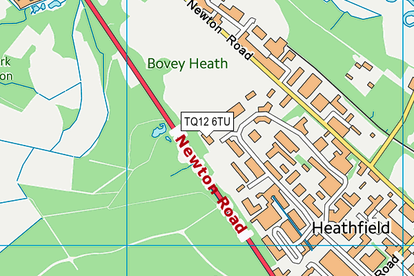 TQ12 6TU map - OS VectorMap District (Ordnance Survey)