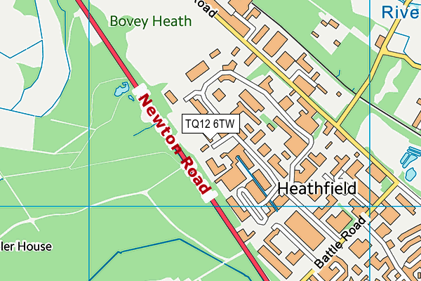 TQ12 6TW map - OS VectorMap District (Ordnance Survey)