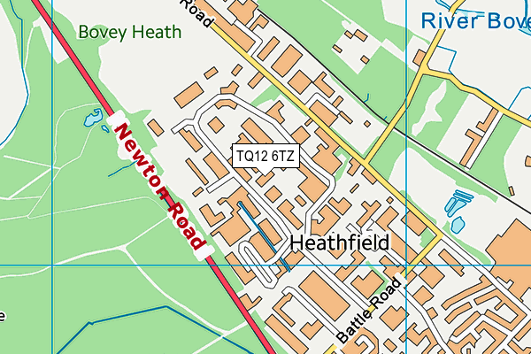 TQ12 6TZ map - OS VectorMap District (Ordnance Survey)