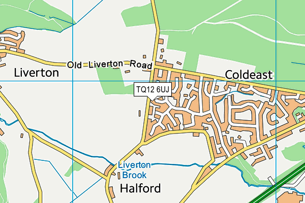 TQ12 6UJ map - OS VectorMap District (Ordnance Survey)
