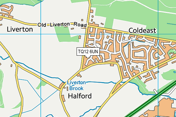 TQ12 6UN map - OS VectorMap District (Ordnance Survey)