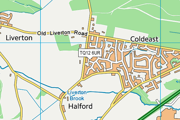 TQ12 6UR map - OS VectorMap District (Ordnance Survey) TQ12 6UR map - OS VectorMap District (Ordnance Survey)