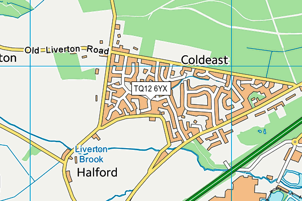 TQ12 6YX map - OS VectorMap District (Ordnance Survey) TQ12 6YX map - OS VectorMap District (Ordnance Survey)