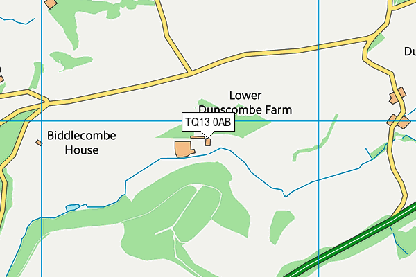 TQ13 0AB map - OS VectorMap District (Ordnance Survey) TQ13 0AB map - OS VectorMap District (Ordnance Survey)