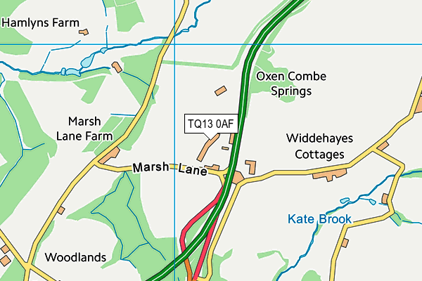 TQ13 0AF map - OS VectorMap District (Ordnance Survey) TQ13 0AF map - OS VectorMap District (Ordnance Survey)