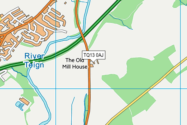 TQ13 0AJ map - OS VectorMap District (Ordnance Survey) TQ13 0AJ map - OS VectorMap District (Ordnance Survey)