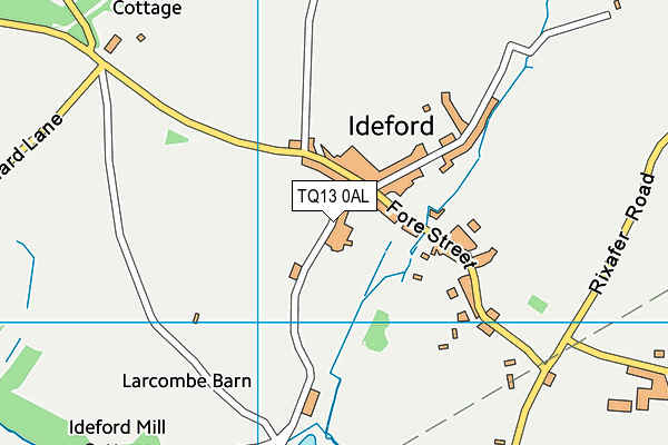 TQ13 0AL map - OS VectorMap District (Ordnance Survey) TQ13 0AL map - OS VectorMap District (Ordnance Survey)