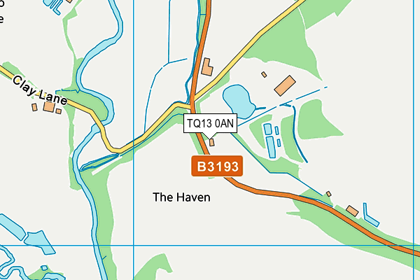 TQ13 0AN map - OS VectorMap District (Ordnance Survey) TQ13 0AN map - OS VectorMap District (Ordnance Survey)