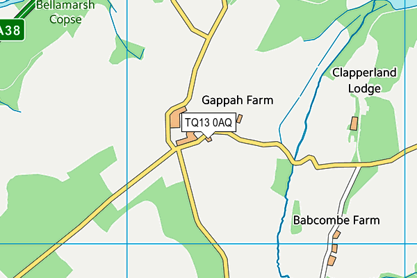 TQ13 0AQ map - OS VectorMap District (Ordnance Survey) TQ13 0AQ map - OS VectorMap District (Ordnance Survey)