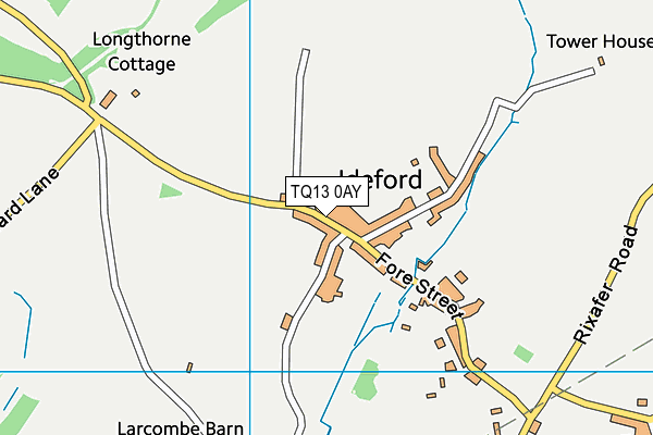 TQ13 0AY map - OS VectorMap District (Ordnance Survey) TQ13 0AY map - OS VectorMap District (Ordnance Survey)