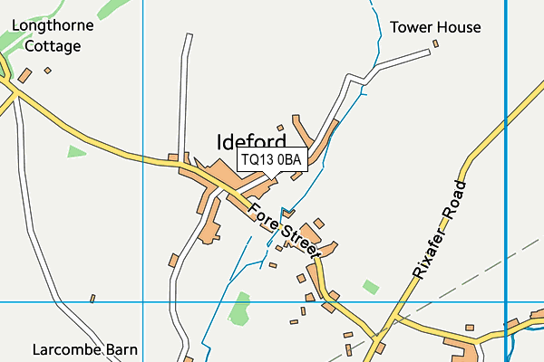 TQ13 0BA map - OS VectorMap District (Ordnance Survey) TQ13 0BA map - OS VectorMap District (Ordnance Survey)