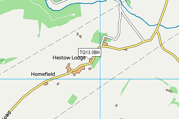 TQ13 0BH map - OS VectorMap District (Ordnance Survey) TQ13 0BH map - OS VectorMap District (Ordnance Survey)