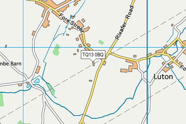 TQ13 0BQ map - OS VectorMap District (Ordnance Survey) TQ13 0BQ map - OS VectorMap District (Ordnance Survey)