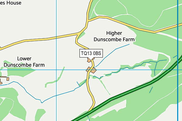TQ13 0BS map - OS VectorMap District (Ordnance Survey) TQ13 0BS map - OS VectorMap District (Ordnance Survey)
