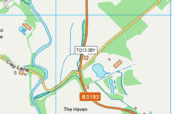 TQ13 0BY map - OS VectorMap District (Ordnance Survey) TQ13 0BY map - OS VectorMap District (Ordnance Survey)