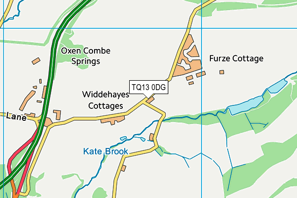 TQ13 0DG map - OS VectorMap District (Ordnance Survey) TQ13 0DG map - OS VectorMap District (Ordnance Survey)