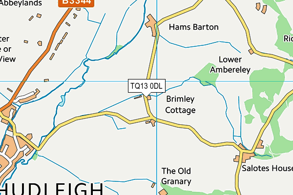 TQ13 0DL map - OS VectorMap District (Ordnance Survey) TQ13 0DL map - OS VectorMap District (Ordnance Survey)
