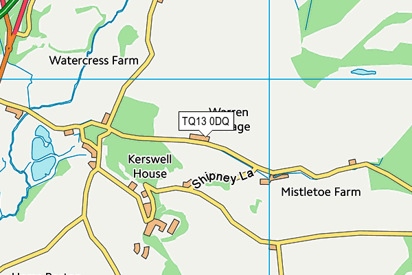 TQ13 0DQ map - OS VectorMap District (Ordnance Survey) TQ13 0DQ map - OS VectorMap District (Ordnance Survey)